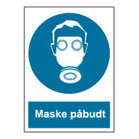 Påbudsskilt - Maske påbudt