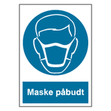 Påbudsskilt - Maske påbudt