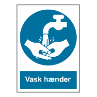 Påbudsskilt - Vask hænder