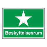 Henvisningsskilt - Beskyttelsesrum