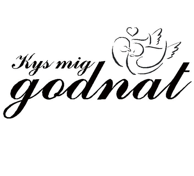 Wallsticker Kys mig godnat