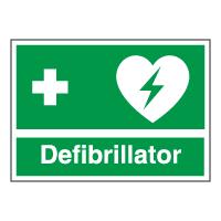 Henvisningsskilt - Defibrillator