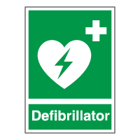 Henvisningsskilt - Defibrillator
