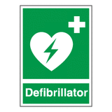 Henvisningsskilt - Defibrillator