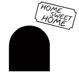 Wallsticker Musehul - Home Sweet Home