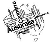 Wallsticker Kort - Australien