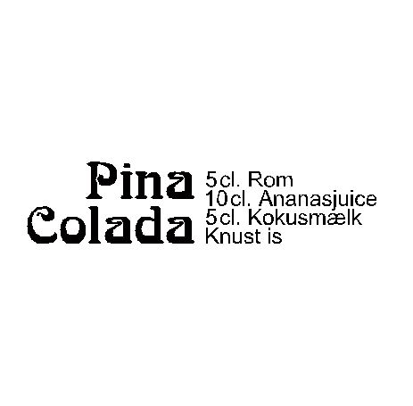 Wallsticker Pina Colada