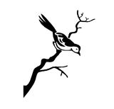 Wallsticker - Gren med fugl
