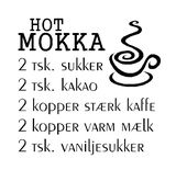 Wallsticker Hot Mokka opskrift