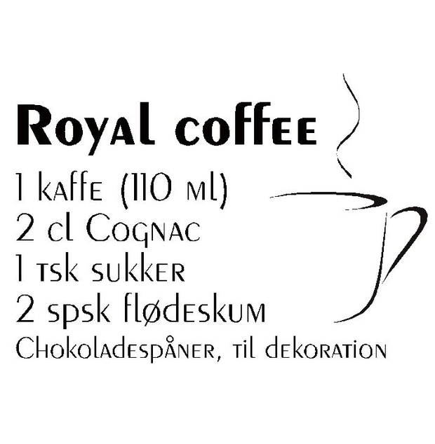 Wallsticker Royal Coffee