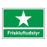 Henvisningsskilt - Friskluftudstyr