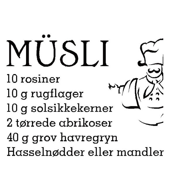 Wallsticker musli opskrift