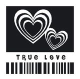 Wallsticker True love med stregkode