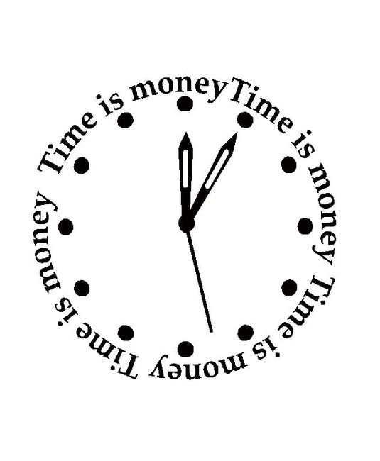 Wallsticker Time is money