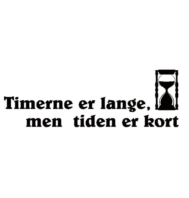 Wallsticker - Timerne er lange