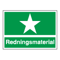 Henvisningsskilt - Redningsmateriel