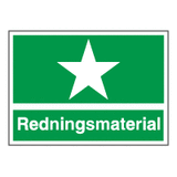 Henvisningsskilt - Redningsmateriel