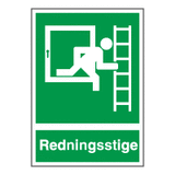 Henvisningsskilt - Redningsstige