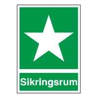 Henvisningsskilt - Sikringsrum