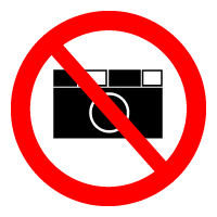 Forbudsskilt - Fotografering forbudt (rund)