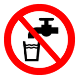 Forbudsskilt - Ikke drikkevand (rund)