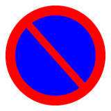 Forbudsskilt - Parkering forbudt (rund)
