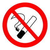 Forbudsskilt - Tobaksrygning forbudt (rund)