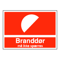 Brandskilte - Branddør - må ikke spærres