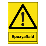 Advarselsskilte - Epoxyaffald