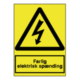 Advarselsskilte - Farlig elektrisk spænding