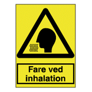 Advarselsskilte -  Fare ved inhalation