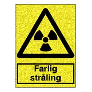 Advarselsskilte - Farlig stråling