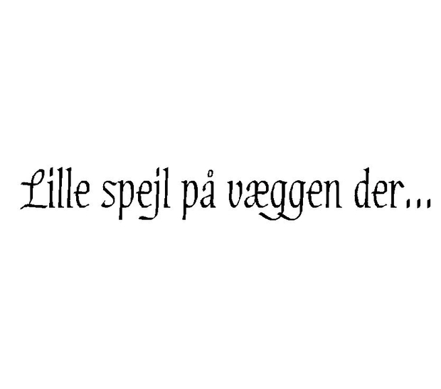 Wallsticker - Lille spejl på væggen der...